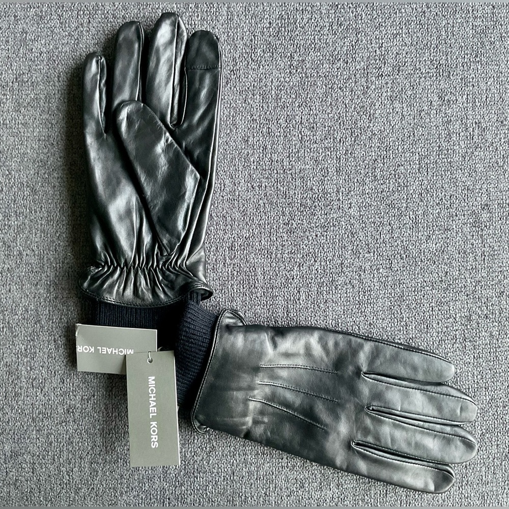 Michael Kors Men’s Leather Gloves - Size L